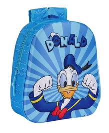 Safta Mochila 3D Donald, Sac à dos enfant 3 ans, Dimensions 27x33x10 cm