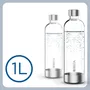 Brita - Pack de 2 Bouteilles Rechargeables 1L pour Machine à Soda SodaONE - Compatibles SodaONE, PET Durable