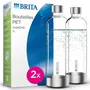 Brita - Pack de 2 Bouteilles Rechargeables 1L pour Machine à Soda SodaONE - Compatibles SodaONE, PET Durable