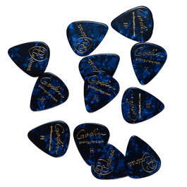 GODIN Pack de 12 médiators Blue Pearl 0,96mm