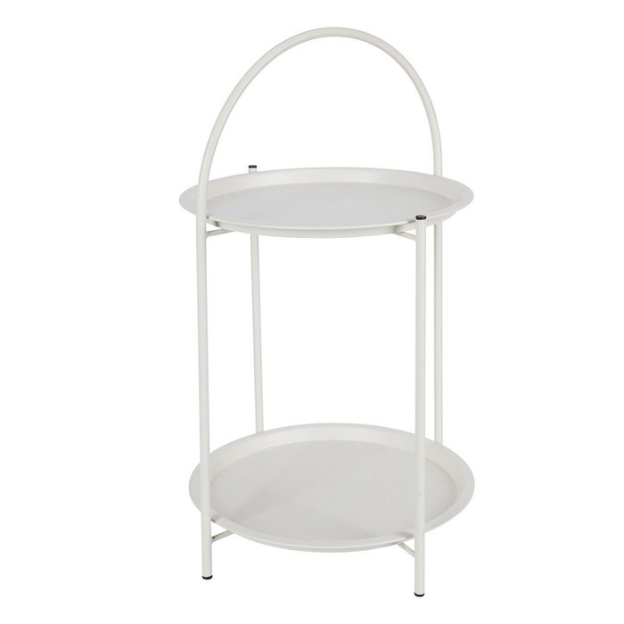 Basics Mesa auxiliar de metal blanco ø40 x 66 cm Basics Mesa auxiliar de metal blanco ø40 x 66 cm