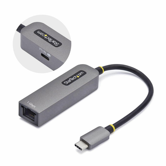 Câble USB Startech 1GPD3-USB-C-ETHERNET Gris Câble USB Startech 1GPD3-USB-C-ETHERNET Gris