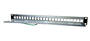 Phasak PA 3524 - Panneau frontal 19" 1U 24 ports Keystone RJ45 blindé FTP avec organiseur de câbles noir