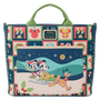 Loungefly Sac à dos transformable en sac Mickey & Minnie Holiday Disney en cuir synthétique avec détails brodés et piqués - 33x28x8 cm