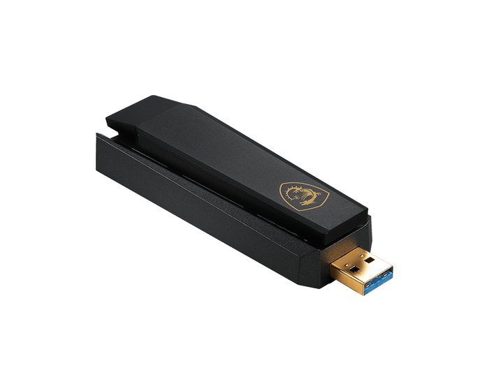 MSI GUAXE54 Adaptateur USB WiFi 6E AXE5400 Tribande 2.4/5/6 GHz USB 3.2
