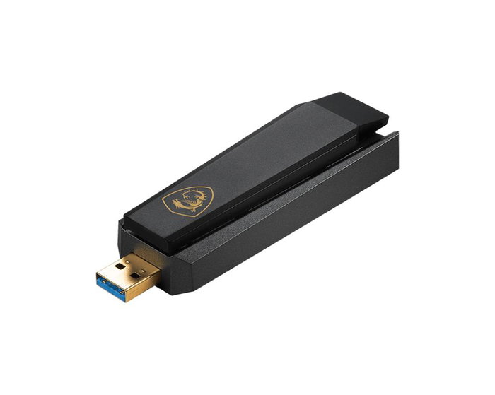 MSI GUAXE54 Adaptateur USB WiFi 6E AXE5400 Tribande 2.4/5/6 GHz USB 3.2