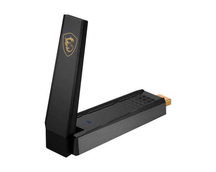 MSI GUAXE54 Adaptateur USB WiFi 6E AXE5400 Tribande 2.4/5/6 GHz USB 3.2