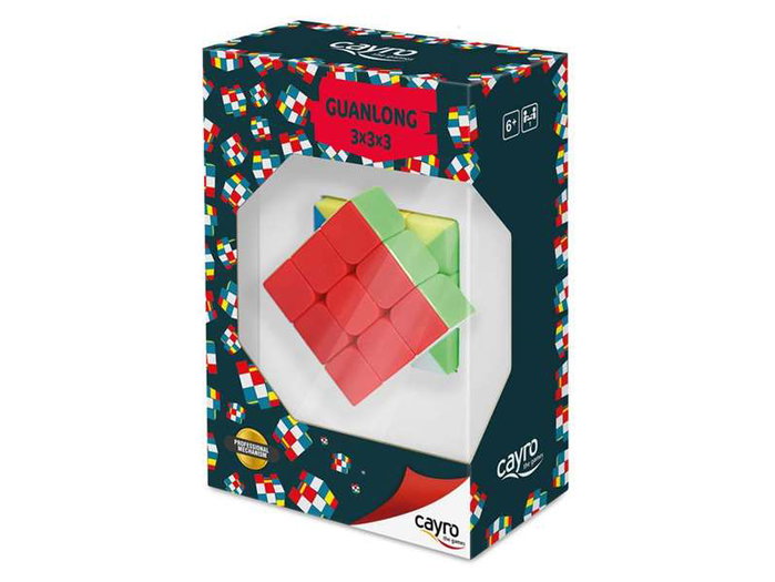 Cayro Cube de Puzzle 3x3 Guanlong 56mm - Neuf en Boîte - Jouet Éducatif en Plastique pour Enfants (3-6 ans)