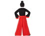 Déguisement Samurai Japonais pour Enfant Garçon 3-4 Ans - Costume Oriental Inspiré des Arts Martiaux avec Chemise Noire et Pantalon Rouge