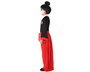 Déguisement Samurai Japonais pour Enfant Garçon 3-4 Ans - Costume Oriental Inspiré des Arts Martiaux avec Chemise Noire et Pantalon Rouge