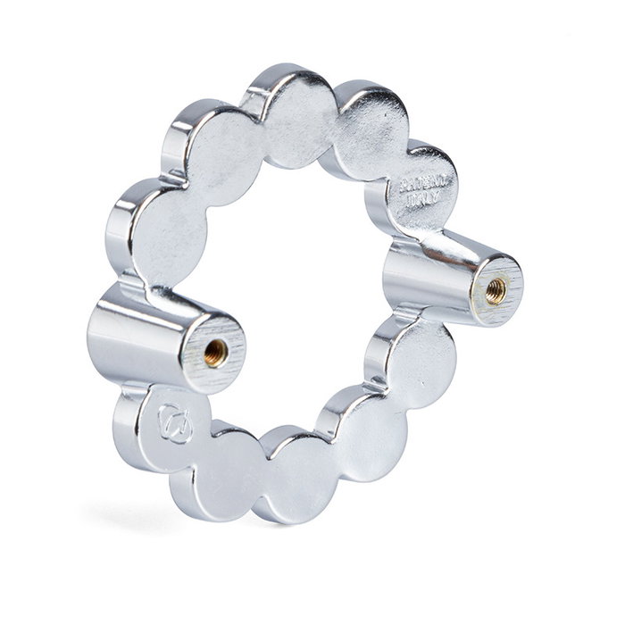 Giusti Poignée Zamak/Cristal Sinatra D85 C64 Chrome avec 12 Cristaux Swarovski Originaux Lot de 15