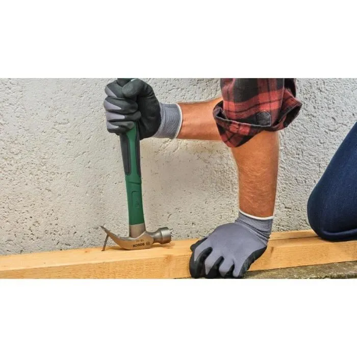 Bosch Marteau arrache-clou de 450 g en acier au carbure dur avec manche Softgrip anti-vibrations