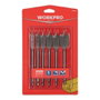Ensemble de forets Workpro 10, 12, 16, 18, 20, 25 mm Acier au carbone Pelle Bois 6 Pièces