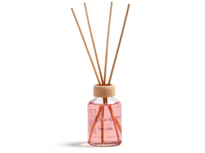 Acorde Diffuseur Mikado 50 ml Fraise et Crème avec Tige 7x17x5 cm Rose Verre et Rotin (Set de 12) Acorde Diffuseur Mikado 50 ml Fraise et Crème avec Tige 7x17x5 cm Rose Verre et Rotin (Set de 12)