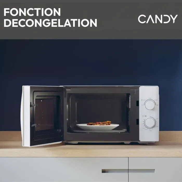 Candy CMW20SMW - Micro-ondes Solo 20 L - 700W - Interface mécanique - 5 niveaux de puissance - Blanc Candy CMW20SMW - Micro-ondes Solo 20 L - 700W - Interface mécanique - 5 niveaux de puissance - Blanc