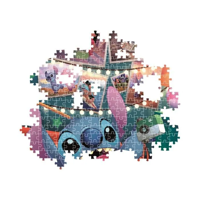 CLEMENTONI - Puzzle Compact 1000 pièces - Stitch - 70 x 50 cm avec poster - Idéal pour collection et cadeau