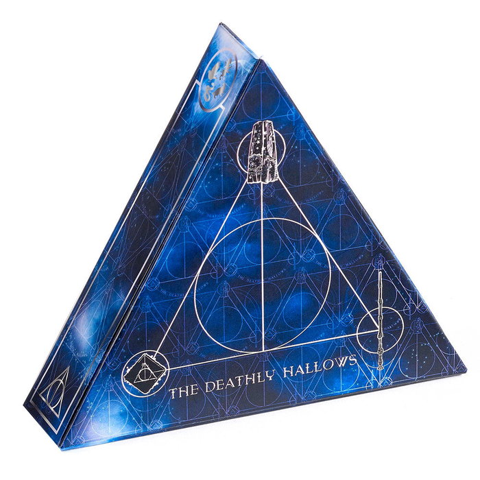 THE CARAT SHOP Colgante Reliquias de la Muerte Harry Potter - Collier à Médaillon Rotatif - 60 cm - Alliage de Zinc