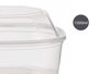 Leknes Boîte de Conservation Rectangulaire 1500 ml Plastique Transparent 18x10,5x21,5 cm (Set de 8)