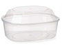 Leknes Boîte de Conservation Rectangulaire 1500 ml Plastique Transparent 18x10,5x21,5 cm (Set de 8)