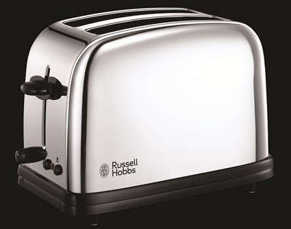 Russell Hobbs 23310-57 Grille-pain pour sandwiches 2 grandes fentes avec fonction surgelés et deux grilles - Couleur gris acier