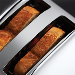 Russell Hobbs 23310-57 Grille-pain pour sandwiches 2 grandes fentes avec fonction surgelés et deux grilles - Couleur gris acier