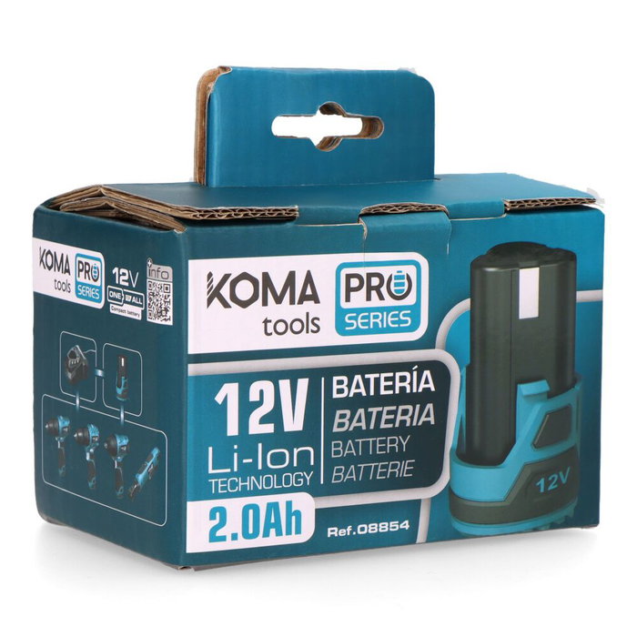 Batterie au lithium rechargeable Koma Tools 12 V 2 Ah Batterie au lithium rechargeable Koma Tools 12 V 2 Ah