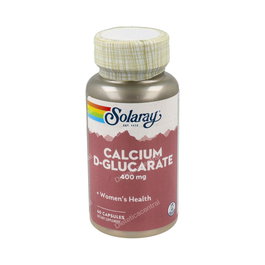 Solaray D-Glucarate Calcium 400 mg, Complément Alimentaire Désintoxication Foie, 60 Gélules