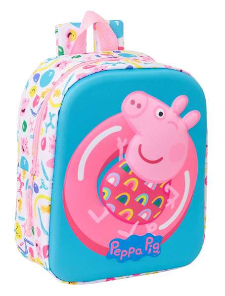 Safta Sac à dos Peppa Pig 3D pour la garderie - Dimensions : 22 x 27 x 10 cm - À partir de 3 ans
