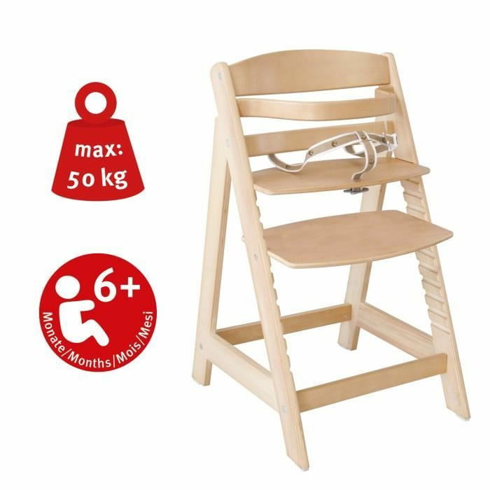 ROBA Chaise Haute Évolutive Sit Up III en Bois Naturel ROBA Chaise Haute Évolutive Sit Up III en Bois Naturel