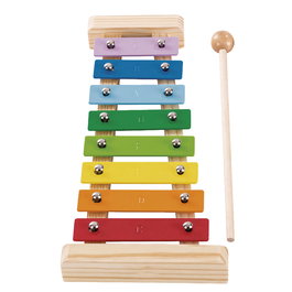 Tachan - Xylophone en bois FSC avec baguettes - Jeu éducatif certifié pour enfants à partir de 18 mois - Langues: anglais, français, allemand, italien, portugais, espagnol