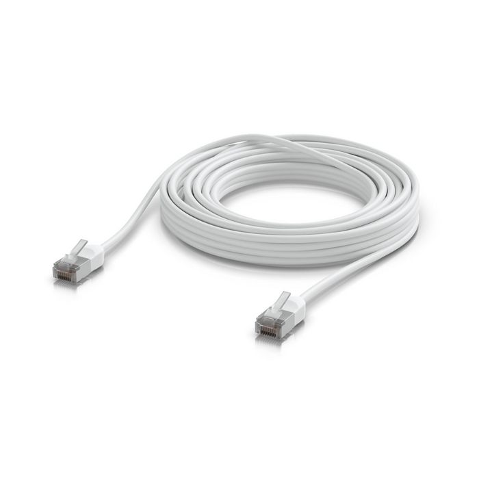 Câble Ethernet Ubiquiti 8m Cat 6A 10 GbE PoE++ blindé pour extérieur gaine TPE blanc Câble Ethernet Ubiquiti 8m Cat 6A 10 GbE PoE++ blindé pour extérieur gaine TPE blanc