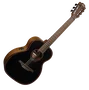 LAG Guitare Folk Électroacoustique Nylon Travel Blue Wave 1, Table Cèdre Massif, Caoba, Satiné