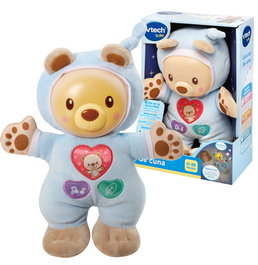V-Tech Cuco Luz De Luna 80-502122 - Doudou interactif peluche avec lumière et mélodies pour bébé, version espagnole