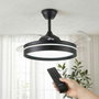 Ventilateur de plafond avec lumière LED, 4 pales rétractables et télécommande InnovaGoods
