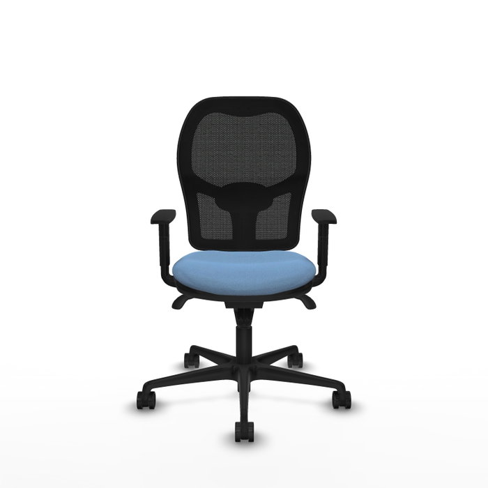 Piqueras y Crespo Chaise de Bureau Jorquera Bleu ciel et Noir