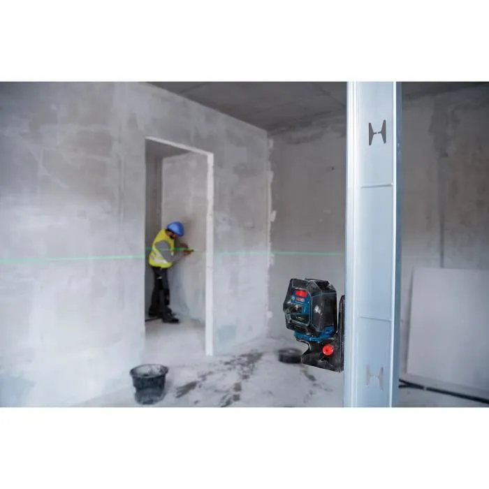 Bosch Professional GCL 2-50 G Laser de chantier avec 2 points et 2 lignes, portée 10 m, protection IP64