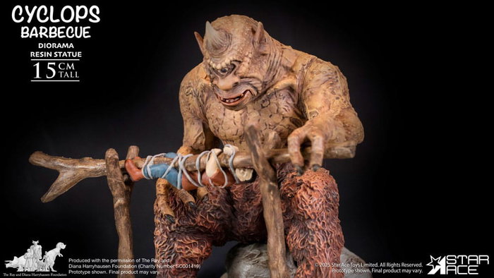 Ray Harryhausen statuette 1/8 Cyclops Barbecue Scene 17 cm Ray Harryhausen statuette 1/8 Cyclops Barbecue Scene 17 cm
