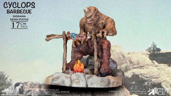 Ray Harryhausen statuette 1/8 Cyclops Barbecue Scene 17 cm Ray Harryhausen statuette 1/8 Cyclops Barbecue Scene 17 cm