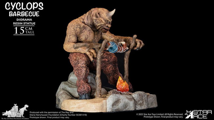 Ray Harryhausen statuette 1/8 Cyclops Barbecue Scene 17 cm Ray Harryhausen statuette 1/8 Cyclops Barbecue Scene 17 cm