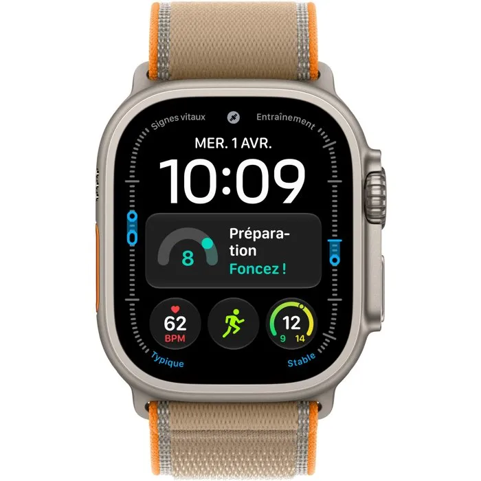 Apple Watch Ultra 4 GPS + Cellular - 49mm - Boîtier Natural Titanium - Bracelet Sand Trail Loop - M/L Apple Watch Ultra 4 GPS + Cellular - 49mm - Boîtier Natural Titanium - Bracelet Sand Trail Loop - M/L