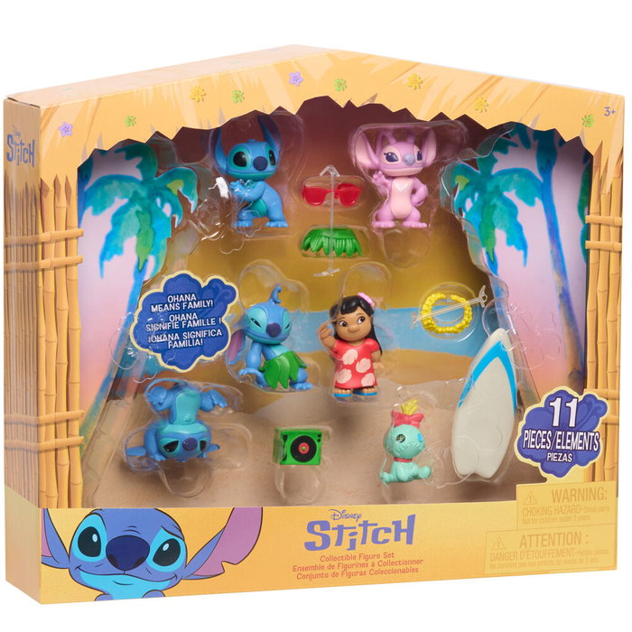 JUST PLAY Set de 6 figurines de collection Stitch Disney
