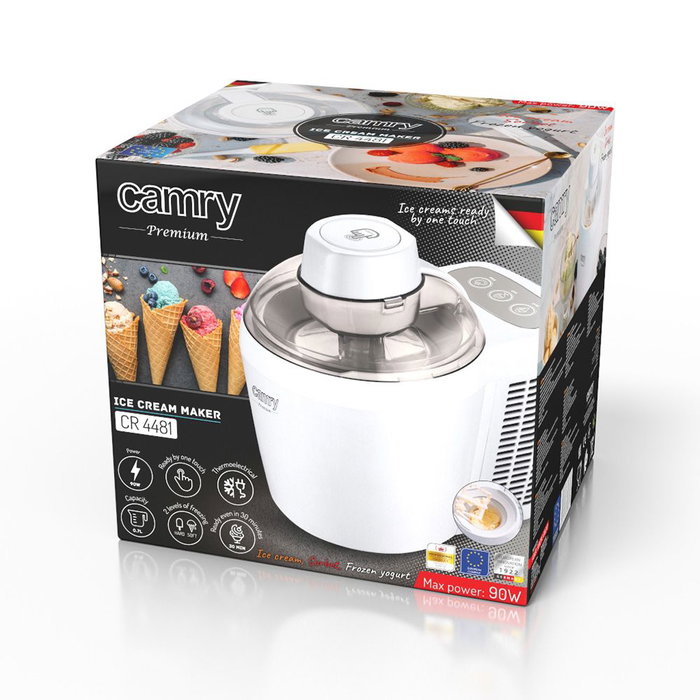 Sorbetière Camry CR 4481 Blanc Acrylique 90 W Sorbetière Camry CR 4481 Blanc Acrylique 90 W