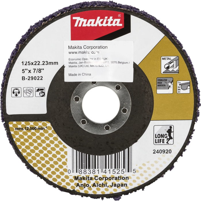 Makita Disque de nettoyage LL 125 mm Makita Disque de nettoyage LL 125 mm