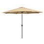 Marbueno 10485 Sombrilla Acero 8 Varillas 300 cm Polyester Marron Jardin Piscine Terrasse