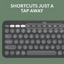 Logitech Pebble Keys 2 K380s - Clavier Bluetooth Ultraportable et Compact pour 3 Appareils (Windows, macOS, iOS, Android) - Design Fin en Plastique Recyclé