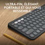 Logitech Pebble Keys 2 K380s - Clavier Bluetooth Ultraportable et Compact pour 3 Appareils (Windows, macOS, iOS, Android) - Design Fin en Plastique Recyclé