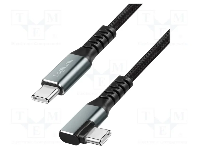 LOGILINK Câble USB 3.2 Gen 2 Type-C à 90°, 0,5m, Noir LOGILINK Câble USB 3.2 Gen 2 Type-C à 90°, 0,5m, Noir
