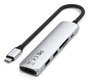 Satechi - Adaptateur Multiport USB-C Slim 6-en-1 - HDMI 4K @60Hz - Ports USB-A - Ethernet Gigabit - USB-C PD 100W - Aluminium Argenté
