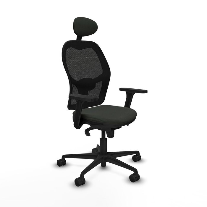 Piqueras y Crespo Chaise de Bureau avec Appui-tête 3D036N1 Noir Piqueras y Crespo Chaise de Bureau avec Appui-tête 3D036N1 Noir