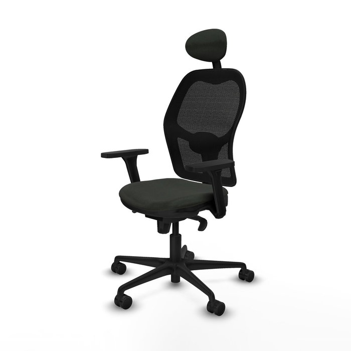 Piqueras y Crespo Chaise de Bureau avec Appui-tête 3D036N1 Noir Piqueras y Crespo Chaise de Bureau avec Appui-tête 3D036N1 Noir